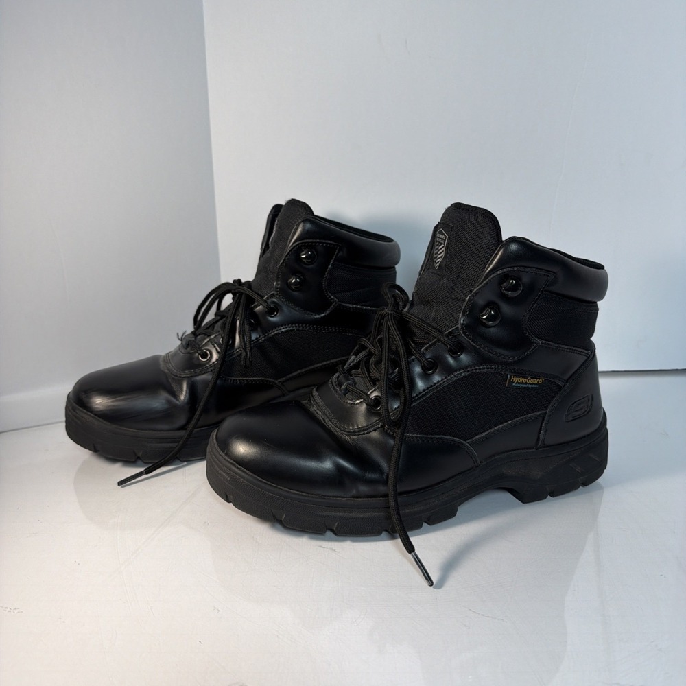 Skechers Wascana Benen Tactical Relaxed Fit Work Boots Men's 9 Waterproof Black